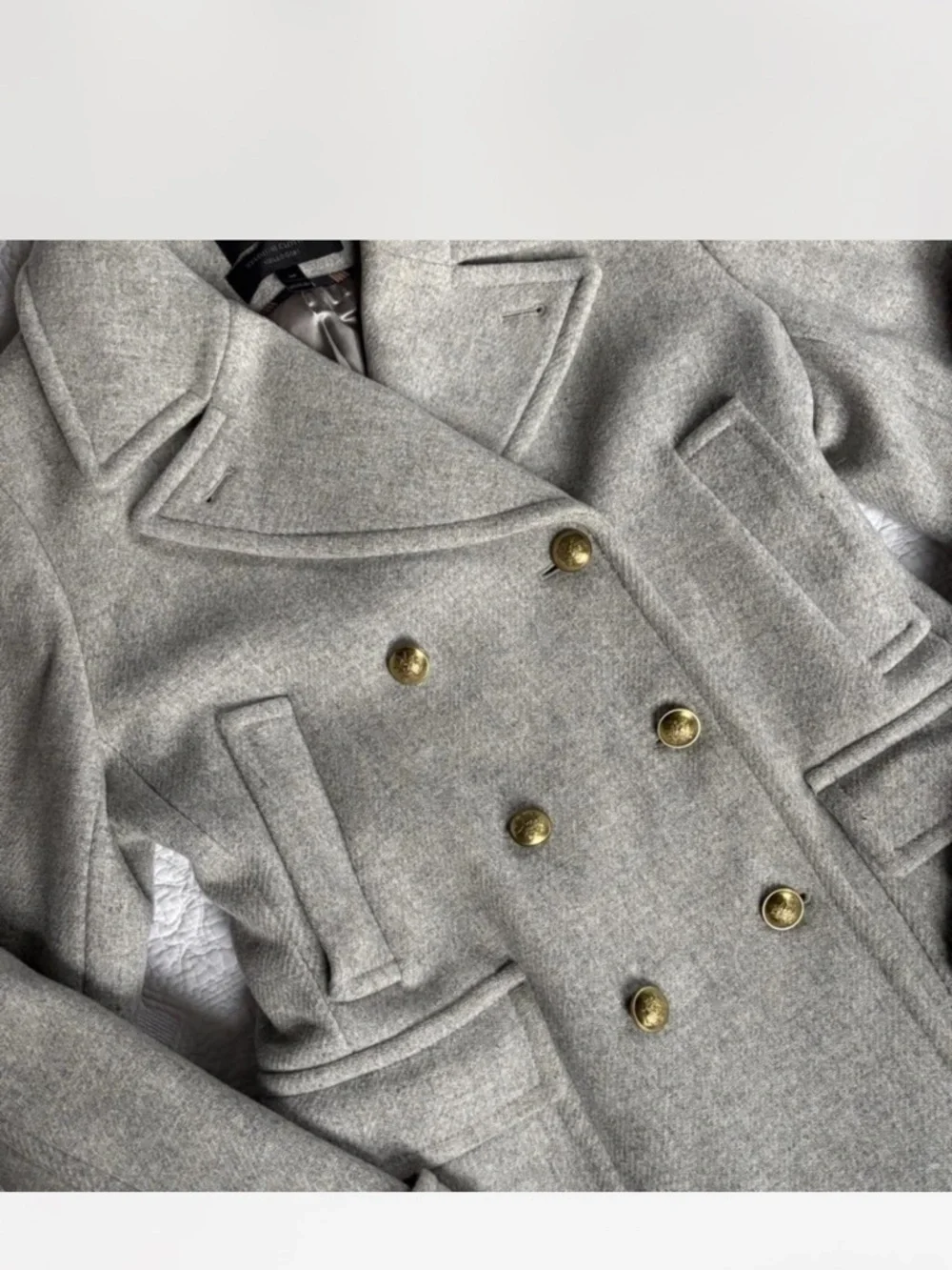 J.Crew Women's Majesty Peacoat in grey wool coat - Picture 4 of 6